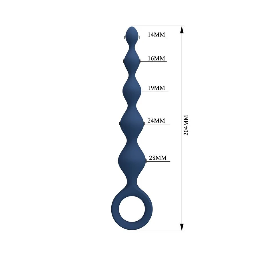 MR PLAY - PERLE ANAL IN SILICONE BLU E PLUG ANAL 20,4 CM